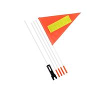 Drapeau réglable de 1,9 m pour vélos et fauteuils roulants avec bandes réfléchissantes, poteaux résistants, bannières d'avertissement réglables en hauteur