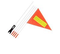 Drapeau réglable de 1,9 m pour vélos et fauteuils roulants avec bandes réfléchissantes pour poteaux très résistants, bannière d'avertissement haute visibilité pour vélos