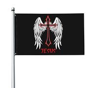 Drapeau religieux chrétien de la foi Jésus 3x5 pieds Bannière Affiche Toile de fond décorative Décoration murale Polyester S'applique au jardin Cour Maison Dindoor Extérieur