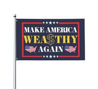 Drapeau « Rendez l'Amérique riche à nouveau » 2 x 3 - Bannière de célébration des fêtes, tapisserie de festival sans support de drapeau
