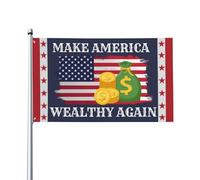 Drapeau « Rendez l'Amérique riche à nouveau » 90 x 150 m - Bannière de fête, tapisserie, support non inclus