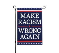 Drapeau Rendre Le Racisme À Nouveau Inacceptable. Résister À L'Antiracisme. Drapeau De Bienvenue Lavable Décoration Bannière, Pour Les Bureaux, Les Défilés, Balcon, 30x45cm