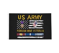 Drapeau Renforcé Drapeaux Ancien Combattant Américain Blessé Au Combat, Décoré De La Purple Heart, De La Guerre De Corée Résistant À La Décoloration Bruant Pour Manif Décorations 90X150Cm