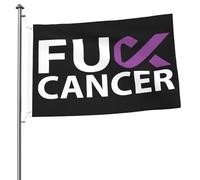 Drapeau Renforcé Drapeaux Putain De Cancer Du Pancréas Personnalisé Bannière Extérieure Pour Maison Décorations Fête 90X150Cm