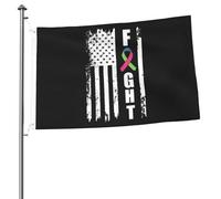 Drapeau Renforcé Drapeaux Sensibilisation Aux Maladies Rares Avec Œillets Bruant Pour Décorations Manif Anniversaire 90X150Cm