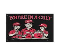 Drapeau Renforcé Drapeaux Vous Êtes Dans Une Secte Avec Œillets Suspendus Fanion Pour Restaurant Événements Célébration 90X150Cm
