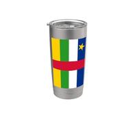 Drapeau République centrafricaine Gobelet isotherme en acier inoxydable double paroi