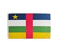 Drapeau République Centrale d'Afrique, 150 cm x 90 cm, Multicolore, Polyester, Résistant à l'intempérie, Pandiui23
