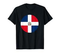 Drapeau République Dominicaine Cercle Design Dominicain Heritage T-Shirt
