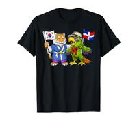 Drapeau République Dominicaine Corée du Sud Racines T-Shirt