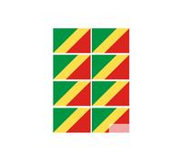 Drapeau République Du Congo (8 Fois 9.5x6.3cm) - Sticker/Autocollant