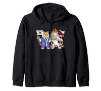 Drapeau République tchèque Corée du Sud tchéco-coréennes Sweat à Capuche