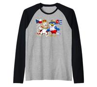 Drapeau République Tchèque Cuba Racines Tchèques Héritage Manche Raglan