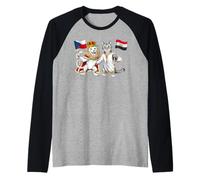Drapeau République Tchèque Égypte Racines Tchèques Héritage Manche Raglan