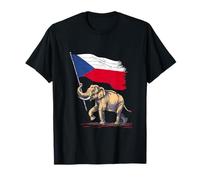 Drapeau République tchèque éléphant Racines tchèques République tchèque T-Shirt