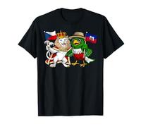 Drapeau République Tchèque Haïti Racines Tchèques Héritage T-Shirt
