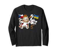 Drapeau République Tchèque Ukraine Racines Tchèques Héritage Manche Longue