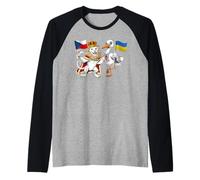 Drapeau République Tchèque Ukraine Racines Tchèques Héritage Manche Raglan