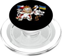Drapeau République Tchèque Ukraine Racines Tchèques Héritage PopSockets PopGrip pour MagSafe
