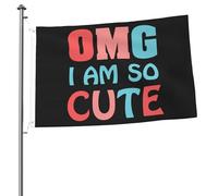 Drapeau Résistant À La Décoloration Drapeaux Bébé, Oh Mon Dieu, Je Suis Si Mignon Renforcé Bannière Extérieure Pour Manif Maison Fête 90X150Cm