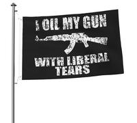 Drapeau Résistant À La Décoloration Drapeaux Je Lubrifie Mon Arme Avec Des Larmes De Libéraux Personnalisée Bannière Extérieure Pour Restaurant Balcon Extérieur 90X150Cm