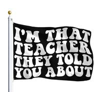 Drapeau Résistant À La Décoloration Drapeaux Je Suis Ce Para Dont Ils T'Ont Parlé Renforcé Bruant Pour Anniversaire Décorations Célébration 90X150Cm