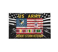 Drapeau Résistants Aux Intempéries Drapeaux Ancien Combattant De L'Agence De Sécurité De L'Opération Tempête Du Désert Avec Œillets Bannière Extérieure Pour Extérieur Anniversaire 90X150Cm