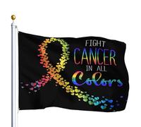 Drapeau Résistants Aux Intempéries Drapeaux C'Est Une Belle Journée Pour Lutter Contre Le Cancer Et Soutenir La Sensibilisation Décoratifs Bannière Extérieure Pour Décorations Balcon 90X150Cm