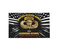 Drapeau Résistants Aux Intempéries Drapeaux École De Fort Benning, Géorgie Décoratifs Suspendus Fanion Pour Anniversaire Extérieur Célébration 90X150Cm