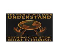 Drapeau Résistants Aux Intempéries Drapeaux Le Monde Comprendra Bientôt Que Rien Ne Peut Arrêter Ce Qui Arrive Renforcé Bruant Pour Restaurant Décorations Célébration 90X150Cm