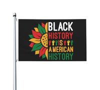 Drapeau Résistants Aux Intempéries Drapeaux L'Histoire Des Noirs Est Une Fierté De L'Histoire Américaine Décoratifs Bannière Extérieure Pour Extérieur Jardin Bar 90X150Cm