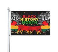 Drapeau Résistants Aux Intempéries Drapeaux Mois De L'Histoire Des Noirs Fierté Des Femmes Afro-Américaines Renforcé Bannière Extérieure Pour Extérieur Célébration Décorations 90X150Cm