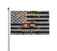 Drapeau Résolution inhérente ou vétéran de combat extérieur drapeaux | Drapeau De Jardin avec 2 œillets en Laiton pelouse drapeaux pour Balcon Maison Patio