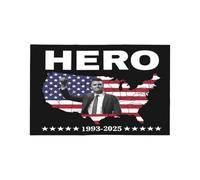 Drapeau Rest In Peace Charlie Kirk, un véritable drapeau Charlie Kirk, 7,9 x 9,9 cm, drapeaux muraux, intérieur et extérieur et décoration à suspendre