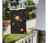Drapeau rétro à motif astronomique 61 x 91 cm pour extérieur, intérieur, printemps, été, automne, hiver, drapeaux de jardin avec œillets verticaux double face, bannière pour décorations de cour