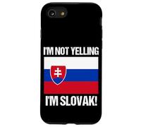 Drapeau rétro avec citation « I'm Not Yelling I'm Slovak » Coque pour iPhone SE (2020) / 7 / 8