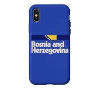 Drapeau rétro Bosnie-Herzégovine Bosna Bleu Coque pour iPhone X/XS