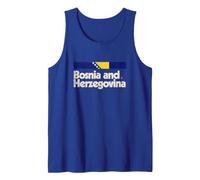 Drapeau rétro Bosnie-Herzégovine Bosna Bleu Débardeur