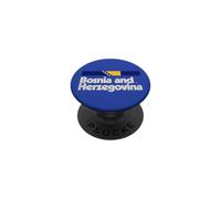 Drapeau rétro Bosnie-Herzégovine Bosna Bleu PopSockets PopGrip Adhésif
