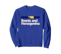 Drapeau rétro Bosnie-Herzégovine Bosna Bleu Sweatshirt