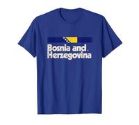 Drapeau rétro Bosnie-Herzégovine Bosna Bleu T-Shirt