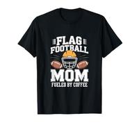 Drapeau rétro de Football Maman Fueled by Coffee T-Shirt