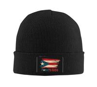 Drapeau Rétro De Porto Rico Unisexe Hiver Chapeaux Classique Bonnet À Revers Mode Bonnet d'hiver pour Cyclisme Quotidien Course
