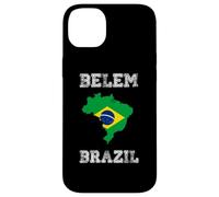 Drapeau rétro du Brésil Belem Vieilli Coque pour iPhone 14 Plus