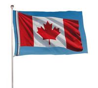 Drapeau rétro du Canada - 152,4 x 243,8 cm - Double face - Drapeaux de bienvenue - Bannière décorative pour cour, porche, pelouse