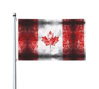 Drapeau rétro du Canada à motif double face - 90 x 150 cm - Résistant à la décoloration - Pour porche, balcon, pelouse, intérieur et extérieur - Mât de drapeau non inclus