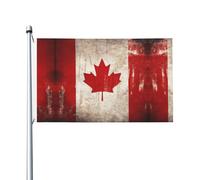 Drapeau rétro du Canada - Drapeau de bienvenue - 90 x 150 cm - Ne se décolore pas - Double face - Pour maison, cour, porche, pelouse