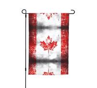Drapeau rétro du Canada - Drapeau de jardin double face pour l'extérieur, décorations saisonnières parfaites pour le jardin, 30,5 x 45,7 cm