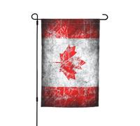 Drapeau rétro du Canada imprimé drapeau de jardin 30,5 x 45,7 cm, drapeaux double face pour décoration de cour extérieure, toutes saisons