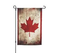 Drapeau rétro du Canada pour l'extérieur - 30,5 x 45,7 cm - Drapeau de jardin saisonnier double face avec œillets - Drapeau d'extérieur pour décoration de maison, toile de fond pour photo